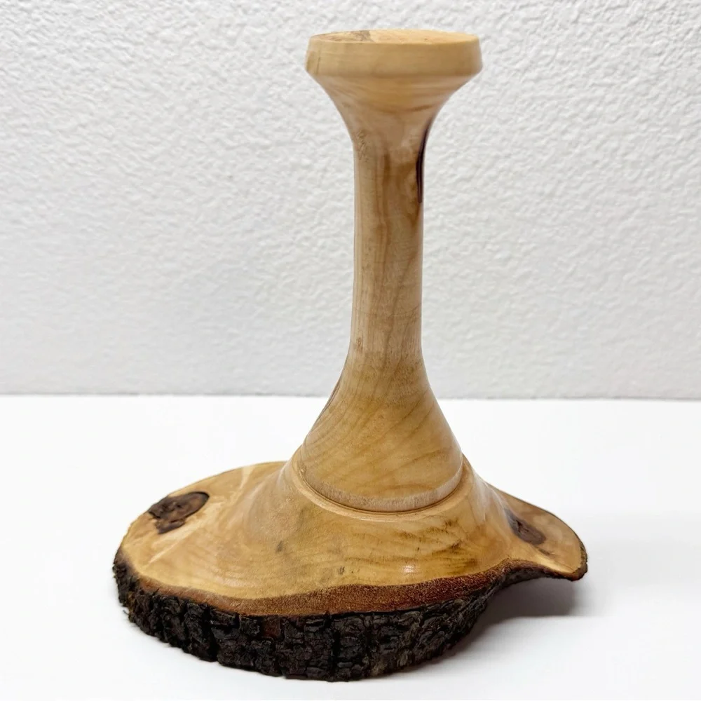 Hand Crafted Wood Spindle Bud Vase S1